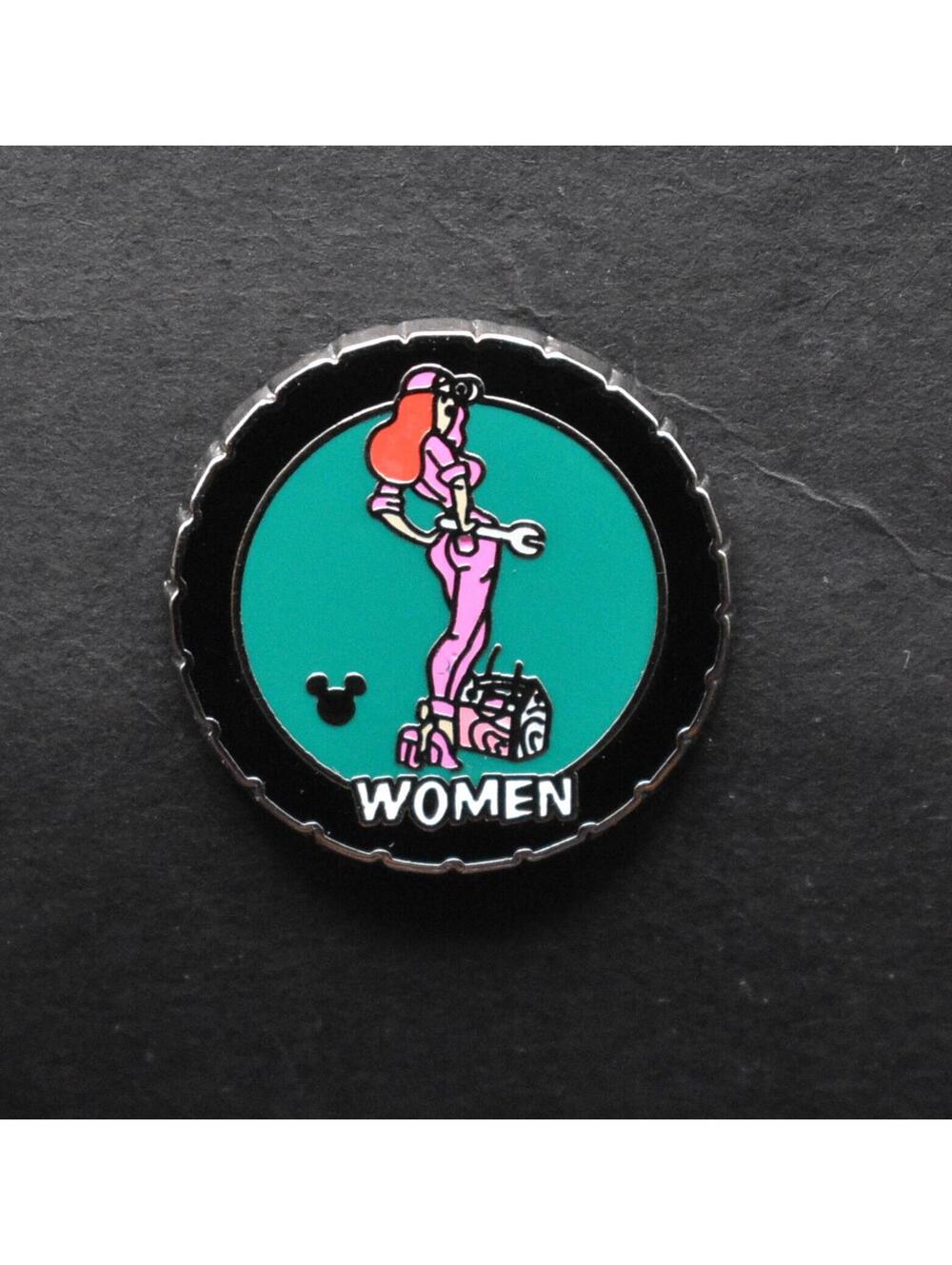 Disney Jessica Rabbit Hidden Mickey Women Restroom Bathroom Toontown Pin (C5)
